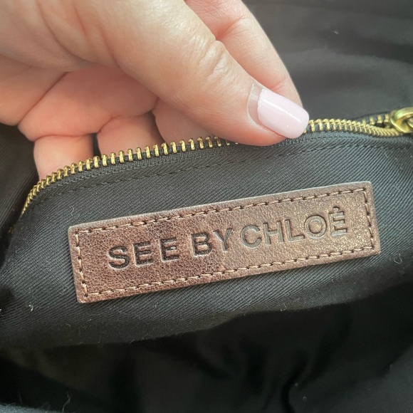 💯 authentic See by Chloe metallic day tripper leather two tone bag - Picture 14 of 16